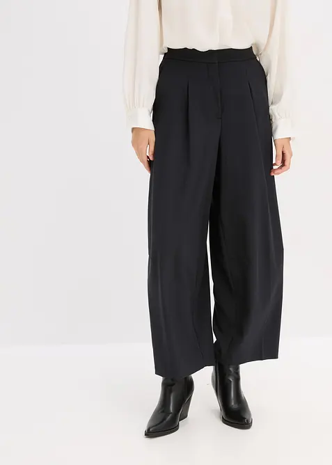 Pantaloni barrel in misto viscosa, bonprix