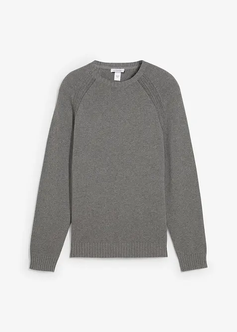 Maglione in filato fine di cotone riciclabile, bonprix