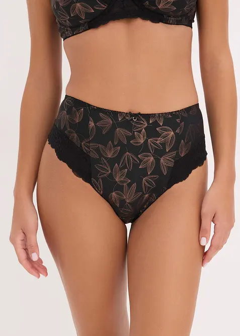 Slip alto con stampa lucente, bonprix