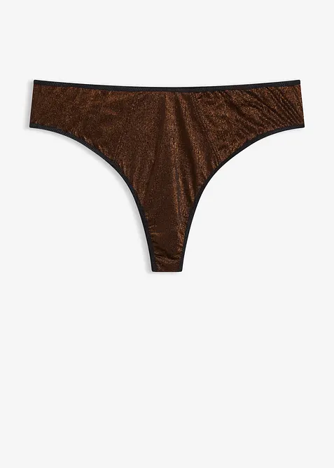 Perizoma alto in tessuto glitterato, bonprix