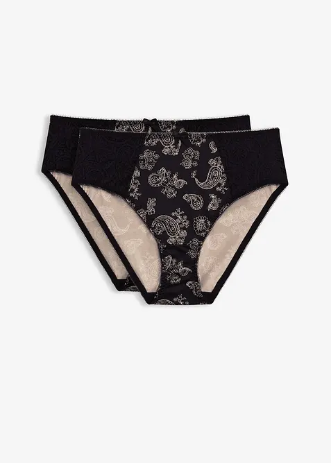 Slip alto con pizzo delicato (pacco da 2), bonprix