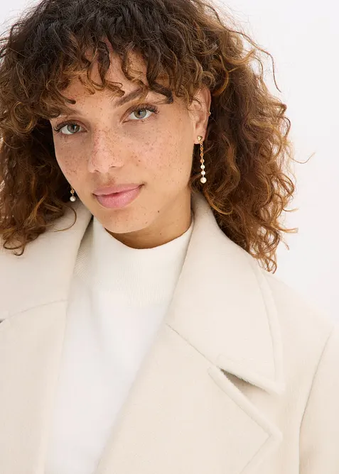 Orecchini a lobo con perla di vetro, bonprix