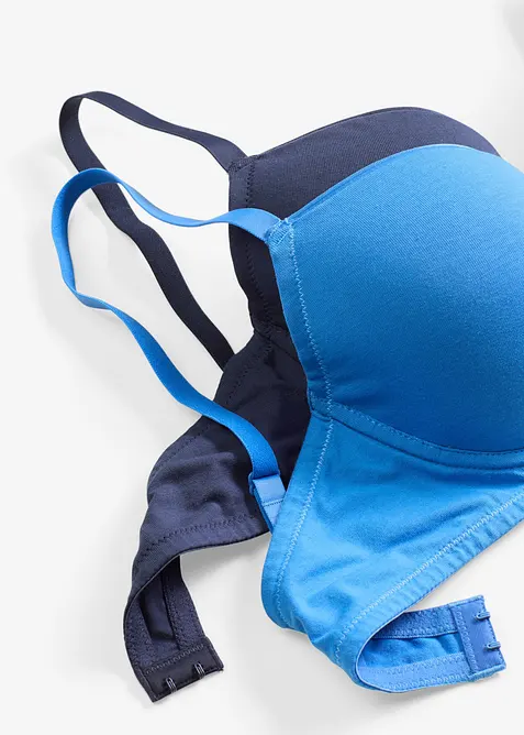 Reggiseno con coppe preformate e cotone biologico (pacco da 2), bonprix