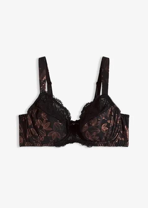 Reggiseno con ferretto e stampa lucente, bonprix