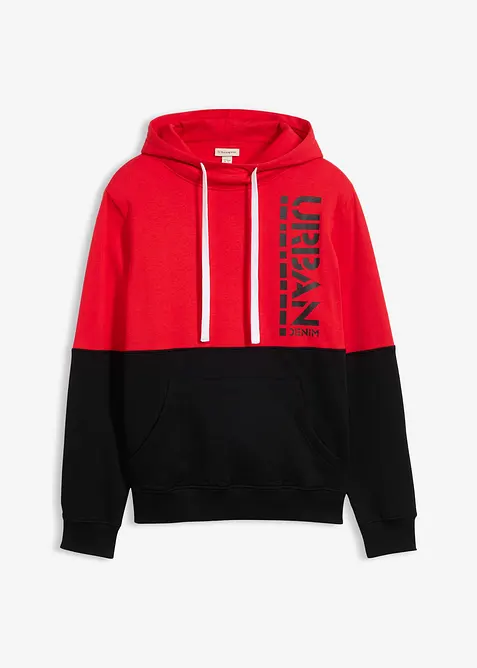 Felpa con cappuccio, slim fit, bonprix