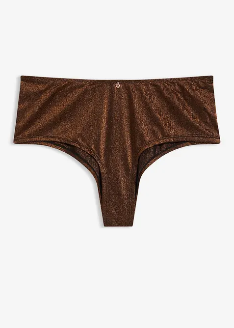 Brasiliana a vita alta in tessuto glitterato, bonprix