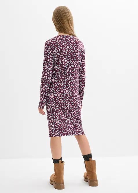 Abito in jersey di puro cotone biologico a coste, bonprix