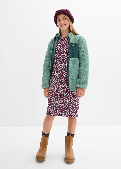 Abito in jersey di puro cotone biologico a coste, bonprix