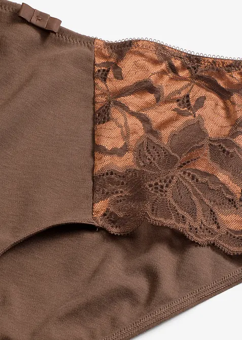 Culotte a vita alta con pizzo delicato, bonprix