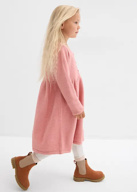 Abito in maglia con abbottonatura decorativa, bonprix