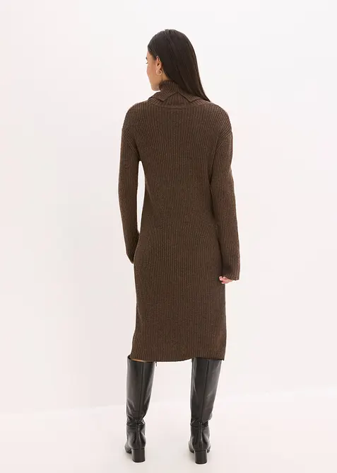 Abito in maglia a coste a collo alto, bonprix