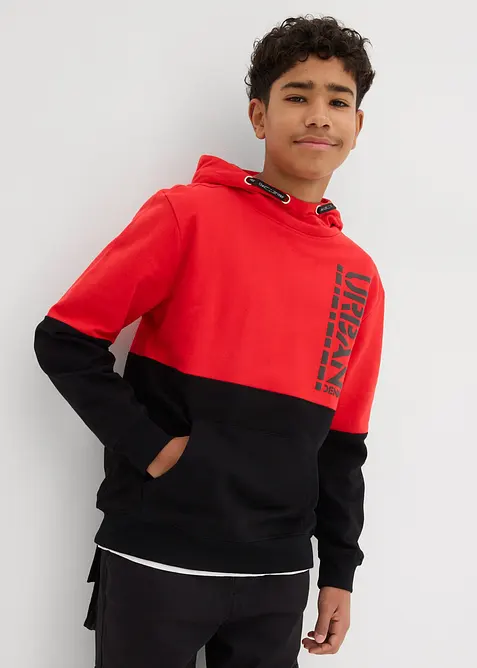 Felpa con cappuccio in puro cotone biologico, bonprix