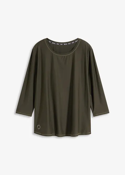 Maglia tecnica utra-morbida ad asciugatura rapida con maniche a 3/4, bonprix