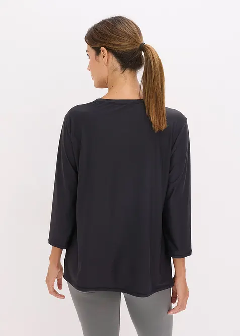 Maglia tecnica utra-morbida ad asciugatura rapida con maniche a 3/4, bonprix