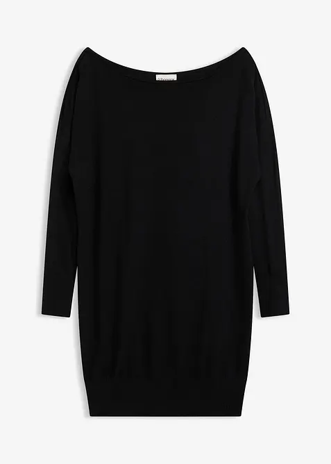 Abito in maglia monospalla, bonprix