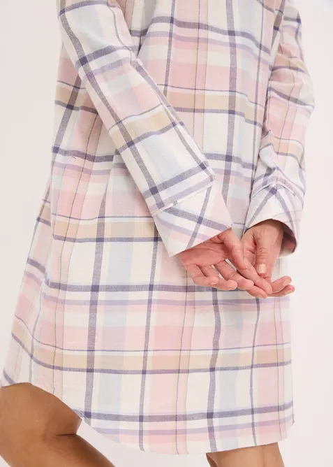 Camicia da notte in flanella con bottoni, bonprix