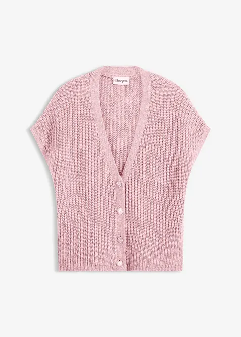 Gilet in maglia con bottoni decorativi e percentuale di lana, bonprix
