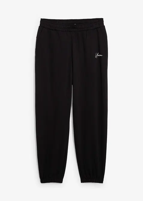 Pantaloni da jogging in puro cotone, loose fit, bonprix