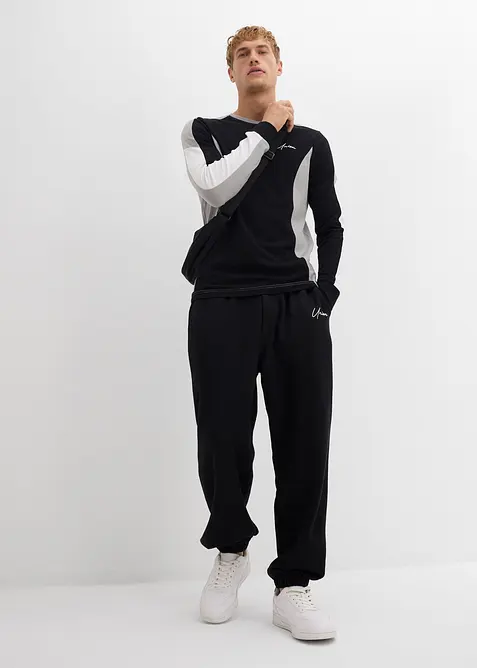 Pantaloni da jogging in puro cotone, loose fit, bonprix