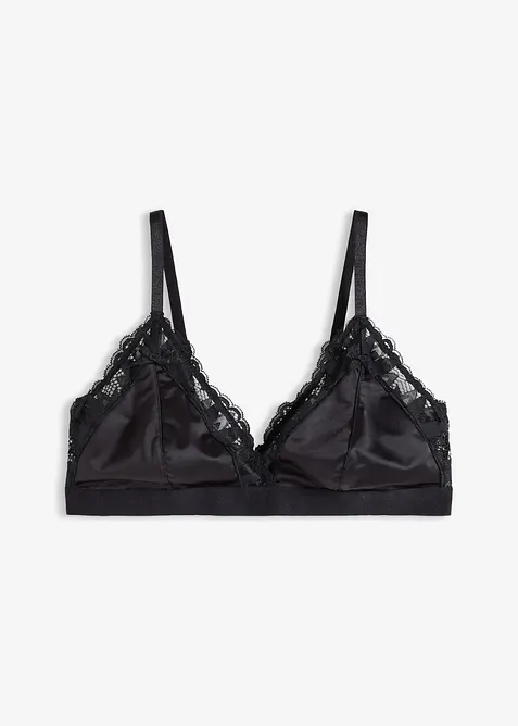 Bralette in materiale lucido, bonprix