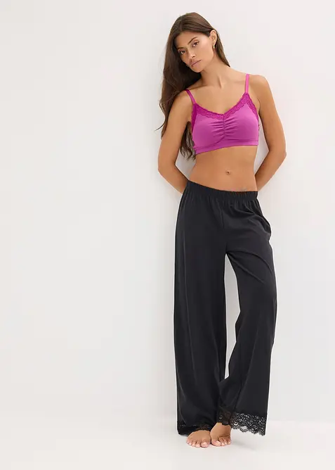 Reggiseno bustier con cotone biologico e pizzo, bonprix