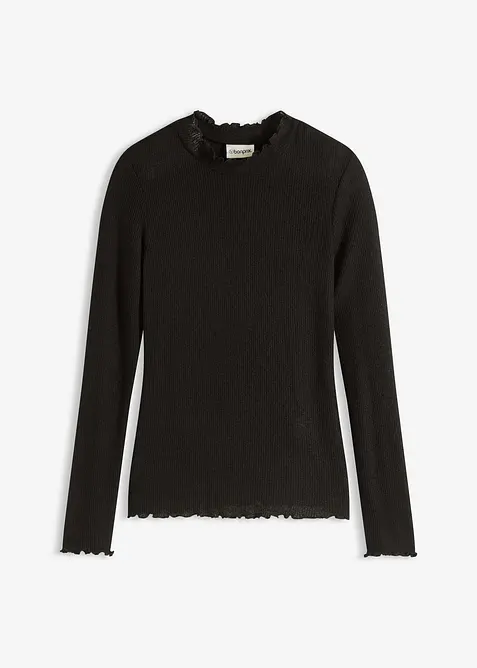 Maglia a costine in misto viscosa, bonprix