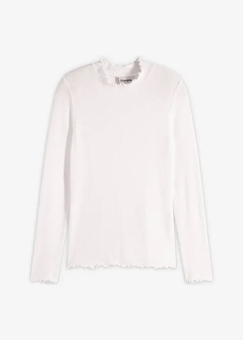 Maglia a costine in misto viscosa, bonprix