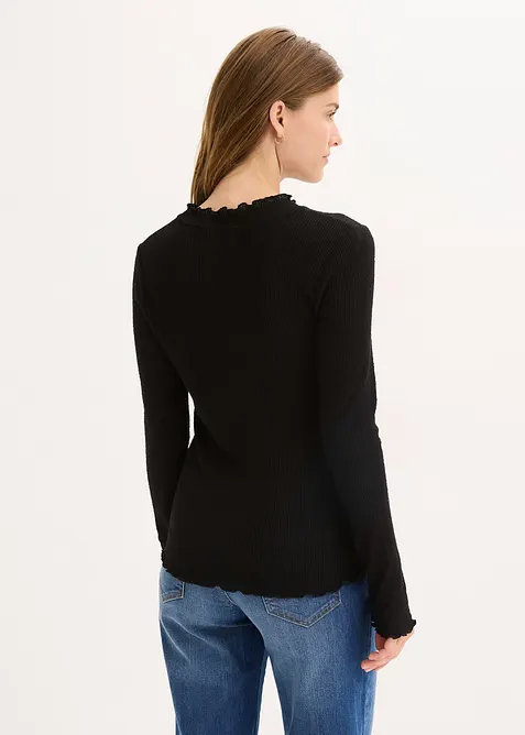 Maglia a costine in misto viscosa, bonprix