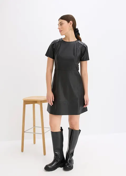 Abito corto in similpelle, bonprix