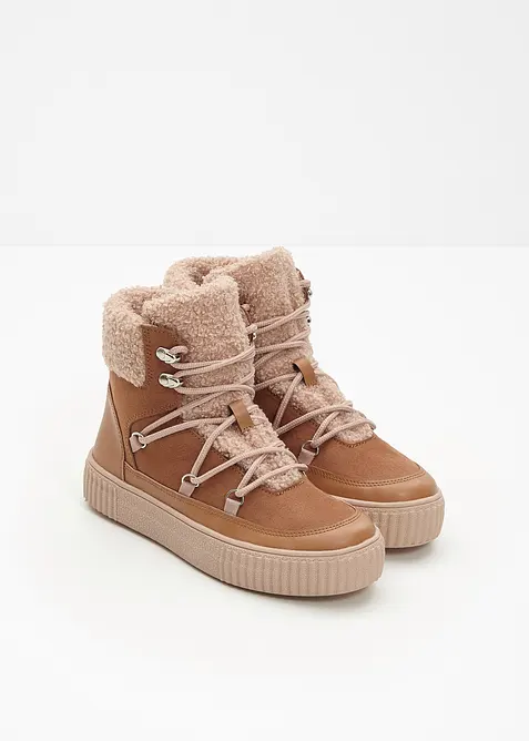 Scarponcini stringati foderati, bonprix