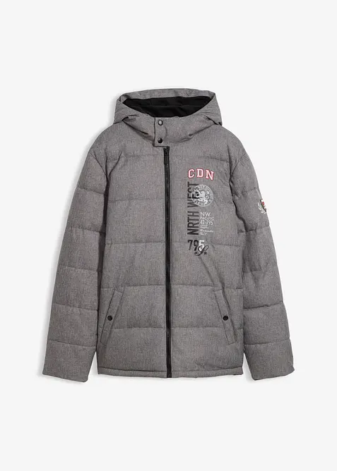 Giacca trapuntata invernale con cappuccio, bonprix