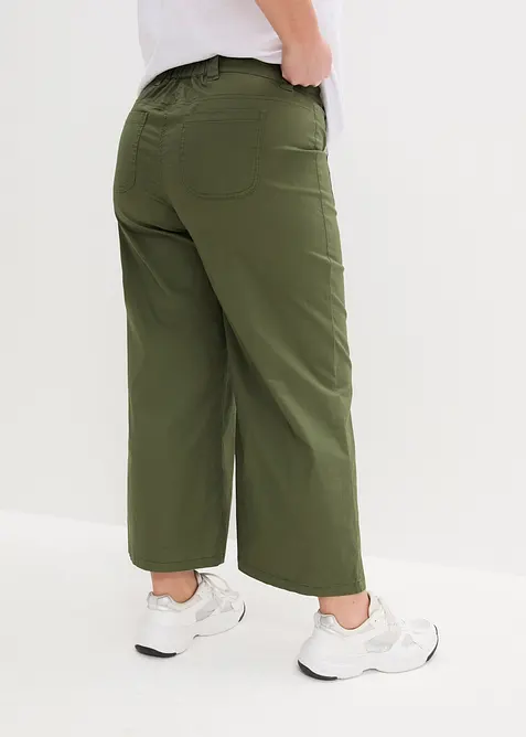 Pantaloni wide leg con cinta comoda, vita alta, bonprix