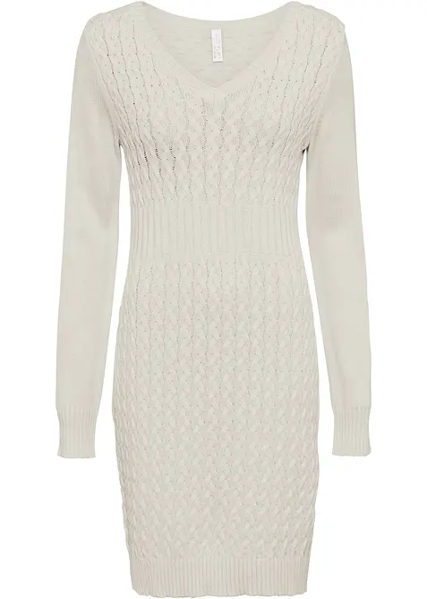 Abito in maglia a trecce, bonprix