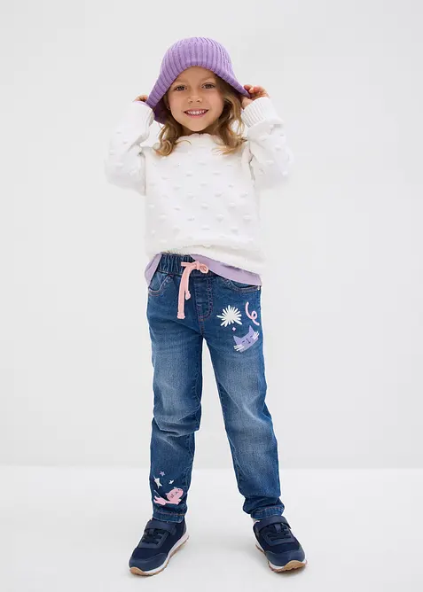 Jeans straight, vita media, bonprix