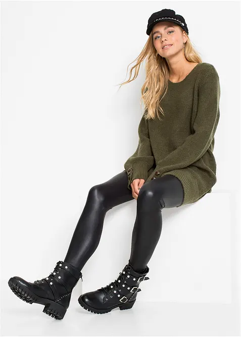 Maglione lungo con bottoni, bonprix