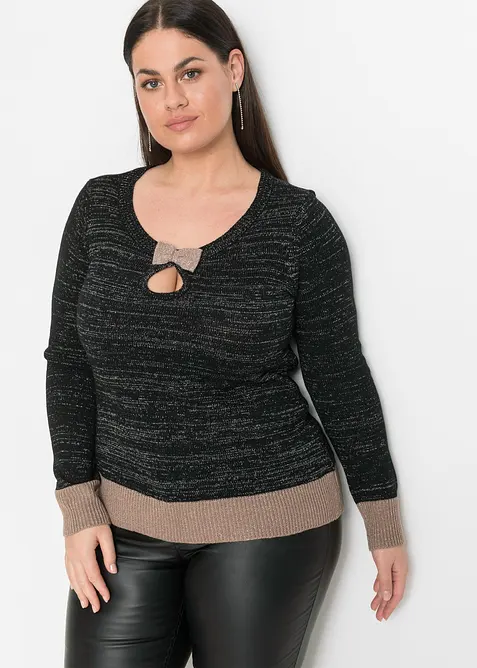 Maglione con fiocco, bonprix
