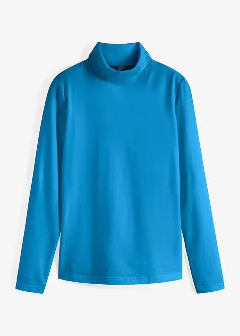 Maglia elasticizzata a collo alto e a maniche lunghe, bonprix