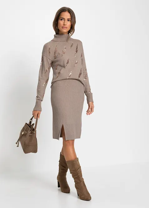 Maglione oversize in misto viscosa morbido, bonprix