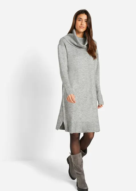 Abito in maglia oversize a collo alto, bonprix