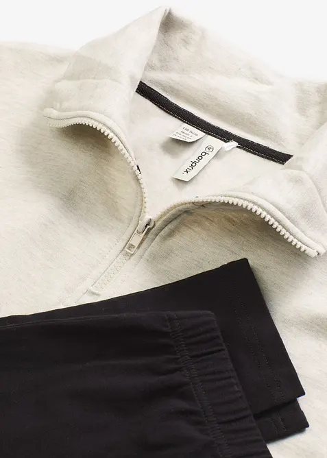 Tuta da casa in felpa con leggings, bonprix