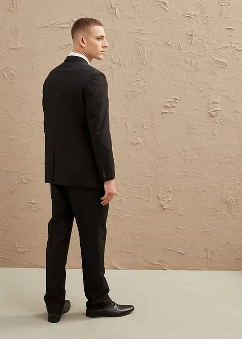 Completo (4 pezzi) giacca, pantaloni, camicia, cravatta, regular fit, bonprix