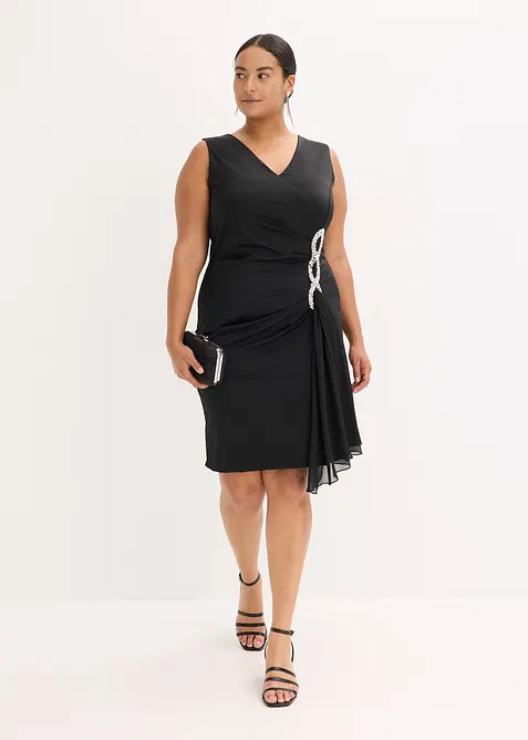 Abito di jersey con applicazione di strass, bonprix