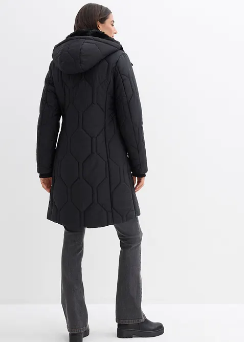 Cappotto corto con trapuntatura a diamante e zip laterali, bonprix