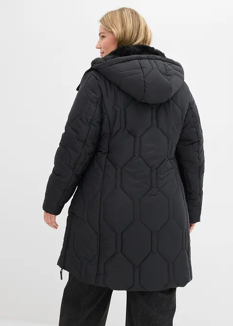 Cappotto corto con trapuntatura a diamante e zip laterali, bonprix
