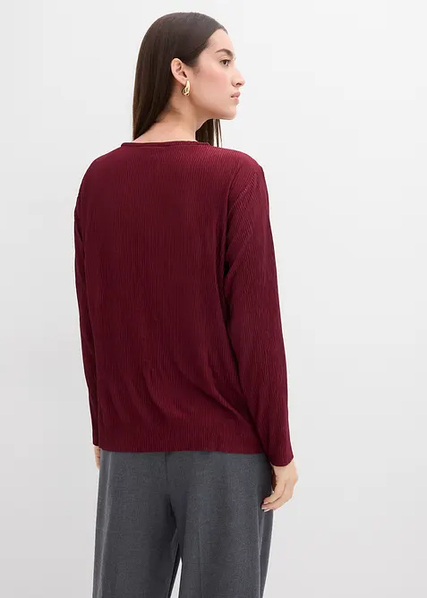 Maglia a maniche lunghe con effetto strutturato, bonprix