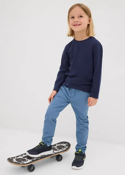 Maglia a maniche lunghe in puro cotone biologico (pacco da 3), bonprix