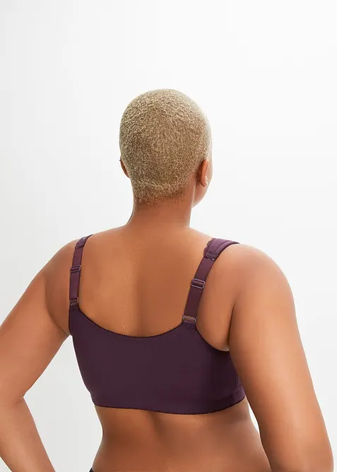 Reggiseno senza ferretto con chiusura anteriore e cotone biologico (pacco da 2), bonprix