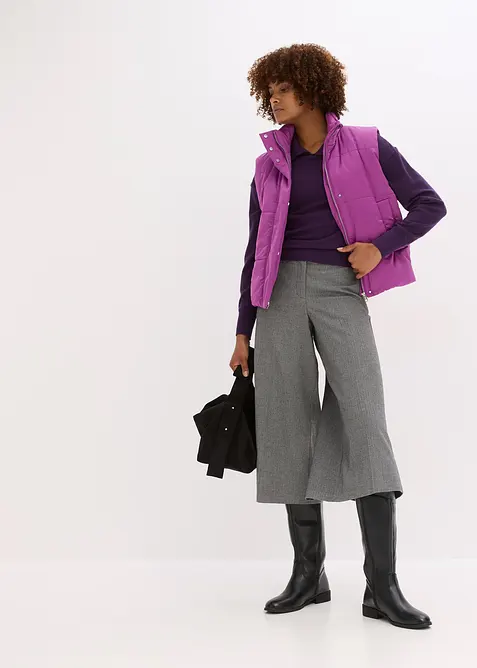 Gilet trapuntato leggermente lucido, bonprix