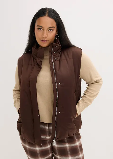 Gilet trapuntato leggermente lucido, bonprix