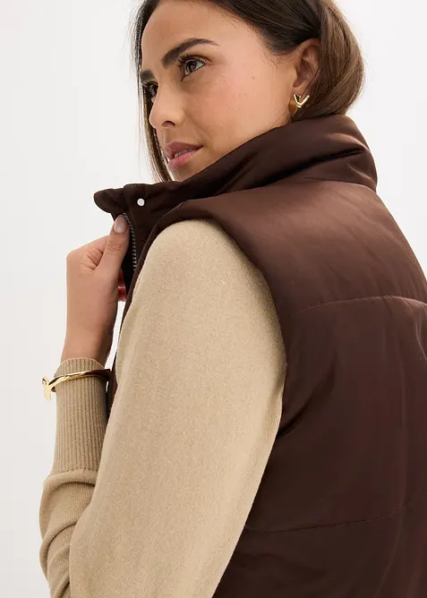 Gilet trapuntato leggermente lucido, bonprix